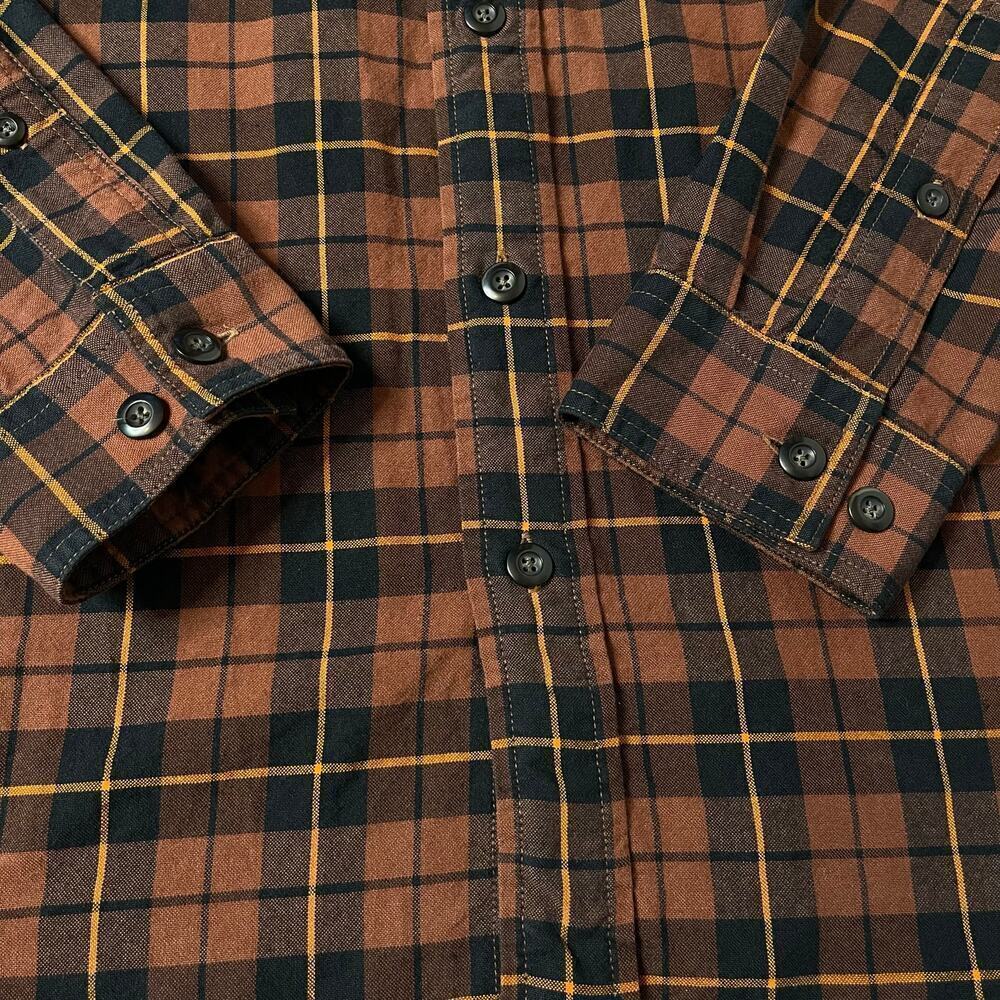 Filson Rustic Oxford Shirt Copper/ Black Long sleeve cotton size XS New - Picture 4 of 11